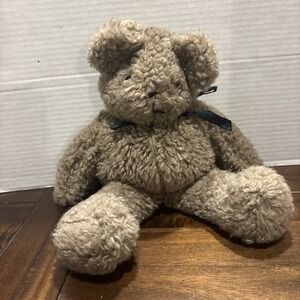 Re-Creation Bean Bag Bear 15" Weighted Plush Pale Brown Handcrafted in the USA